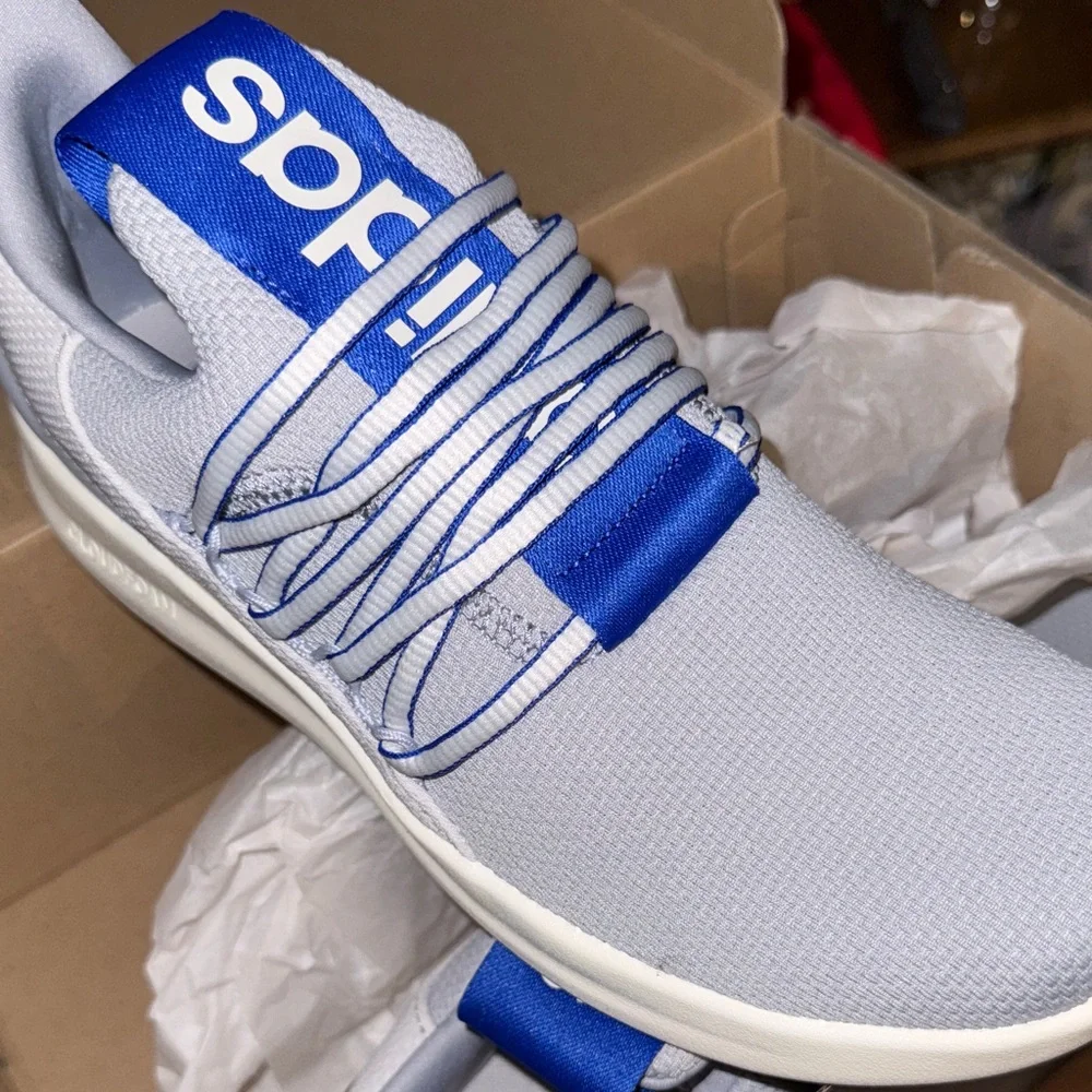 New adidas Lite racer Adapt 7.0 Mens‎ Gray Blue Sneakers JI4982 Slip On